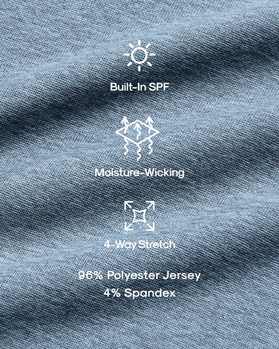 Active Crew Neck - Heather Azul