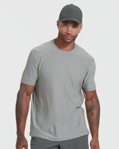 True ClassicIron Gray Active Short Sleeve Crew Neck Tee