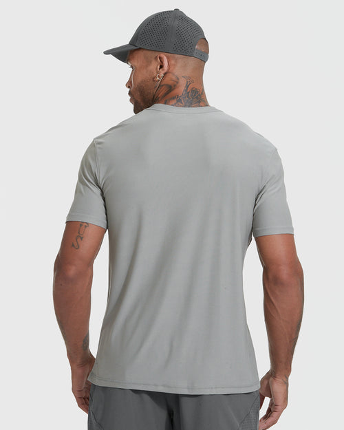 Iron Gray Active Short Sleeve Crew Neck Tee