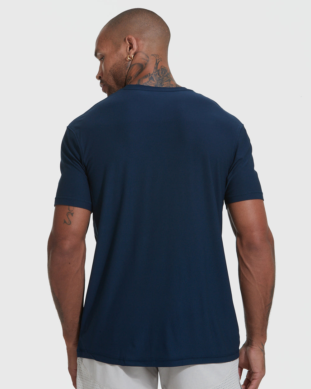 Navy Active Short Sleeve Crew Neck Tee