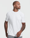 Man wearing The Versatile Crew 9-Pack T-shirt, showcasing fit and style.