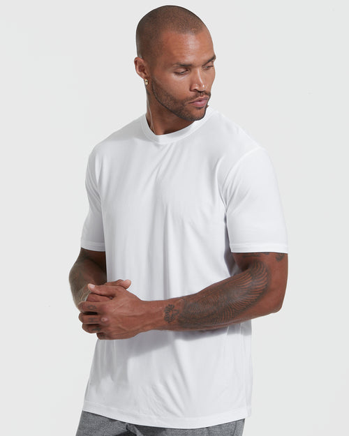 All White Active Crew Neck 6-Pack