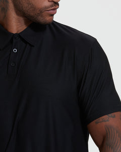 True ClassicBlack Active Short Sleeve Polo