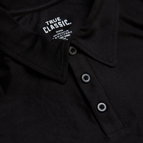 Black Active Short Sleeve Polo