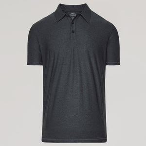True ClassicPolo de sport à manches courtes gris anthracite chiné