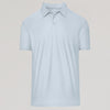 Light Heather Gray Active Polo 2.0 with short sleeves and three-button placket.