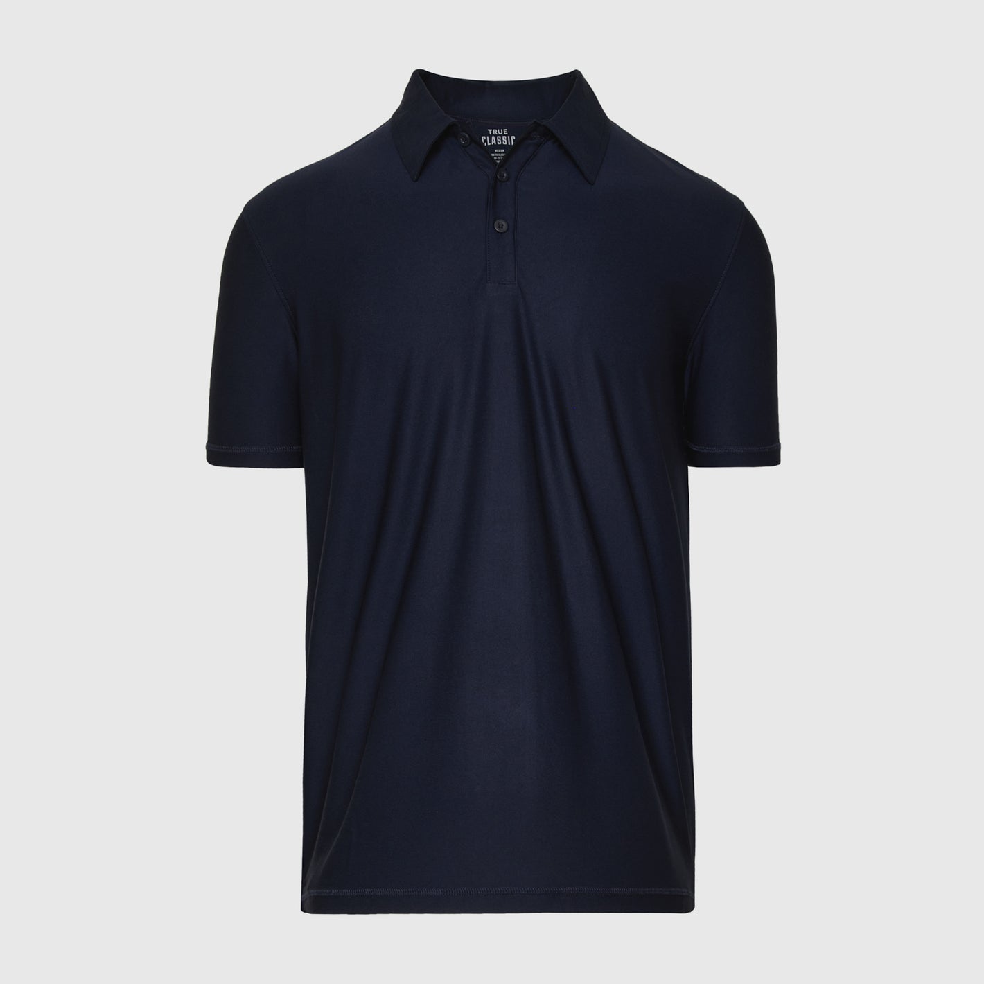 True Classic Men’s Active Polo - Navy, Short Sleeve, Performance Fabric.