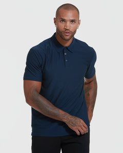 True ClassicNavy Active Short Sleeve Polo