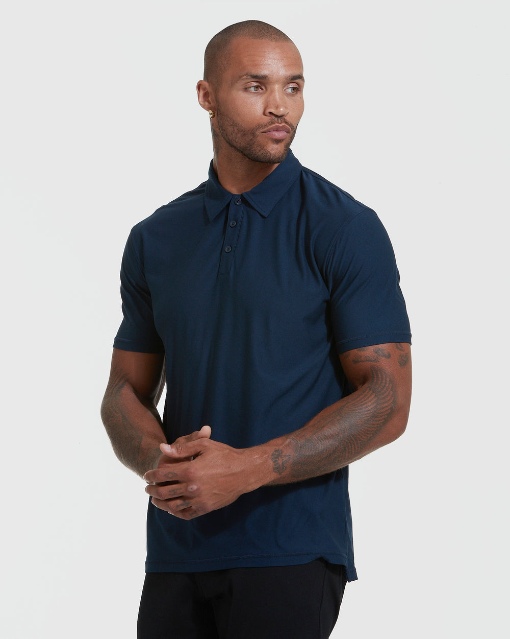 Navy Active Short Sleeve Polo