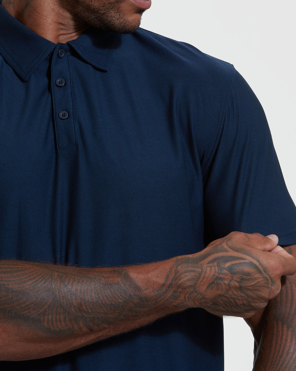 Navy Active Short Sleeve Polo