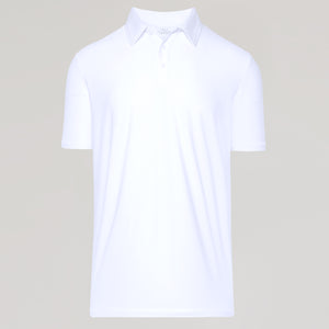 True ClassicWhite Active Polo 2.0: plain white, short-sleeve with classic collar and placket.