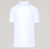 White Active Polo 2.0: plain white, short-sleeve with classic collar and placket.