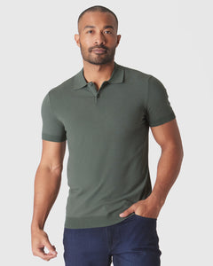 True ClassicMoss Short Sleeve Sweater Polo