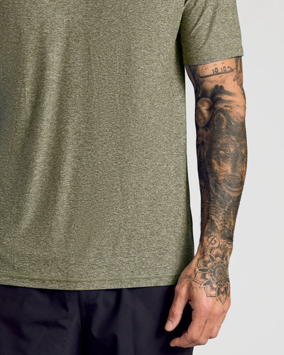 Active Polo - Heather Military Green