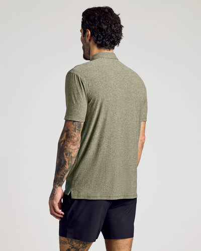 Active Polo - Heather Military Green