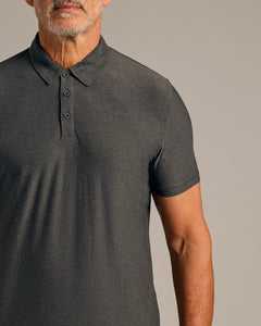 True ClassicCharcoal Heather Gray Active Polo 2.0