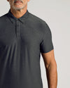 Charcoal Heather Gray Active Polo