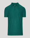 Clover Active Polo 2.0, forest-green with three-button placket.