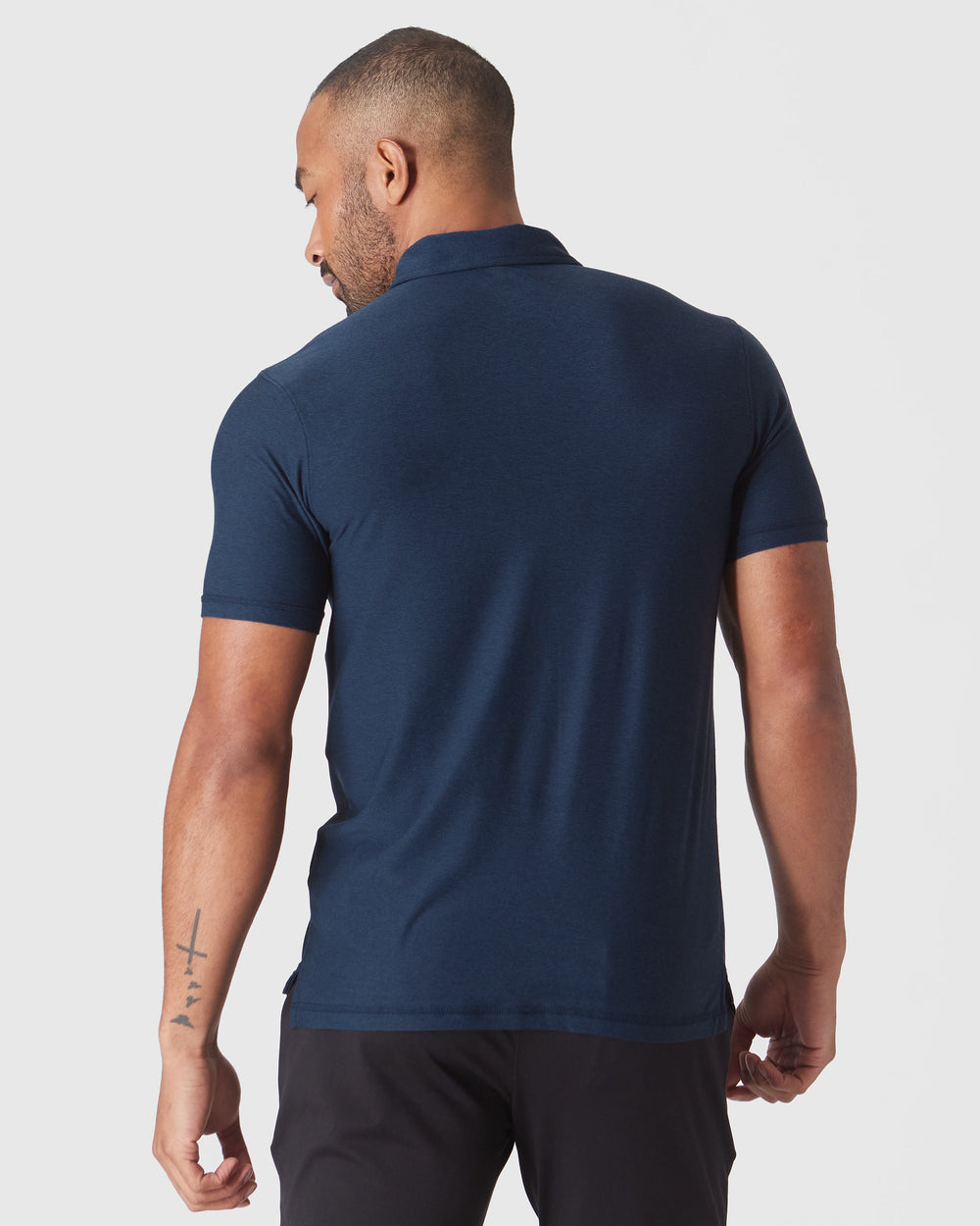 Dark Heather Cadet Active Short Sleeve Polo