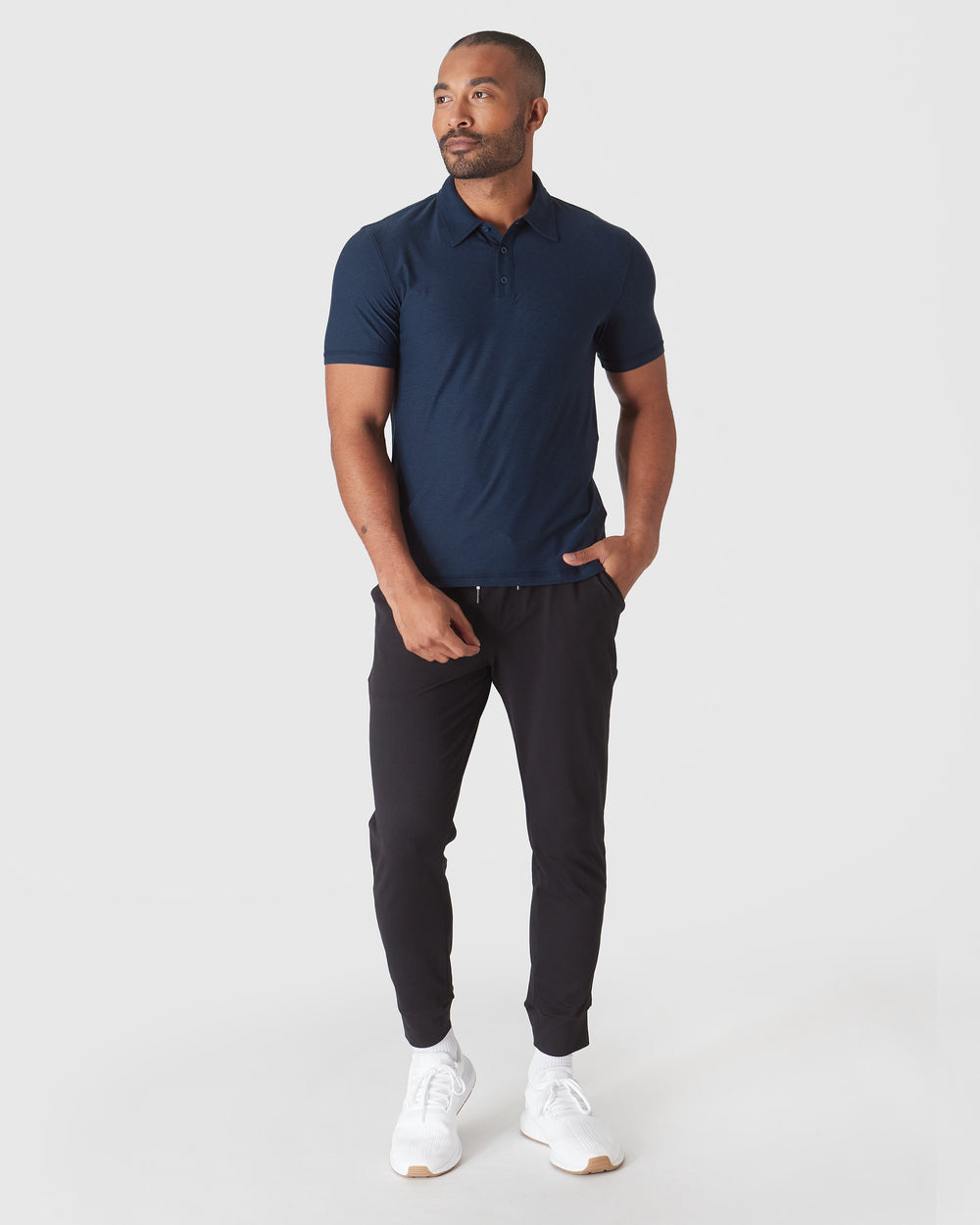 Dark Heather Cadet Active Short Sleeve Polo