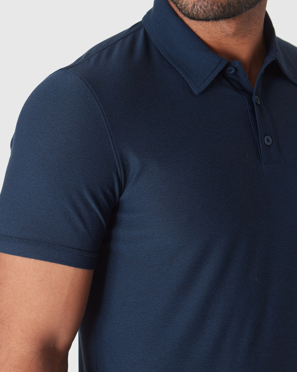 Dark Heather Cadet Active Short Sleeve Polo