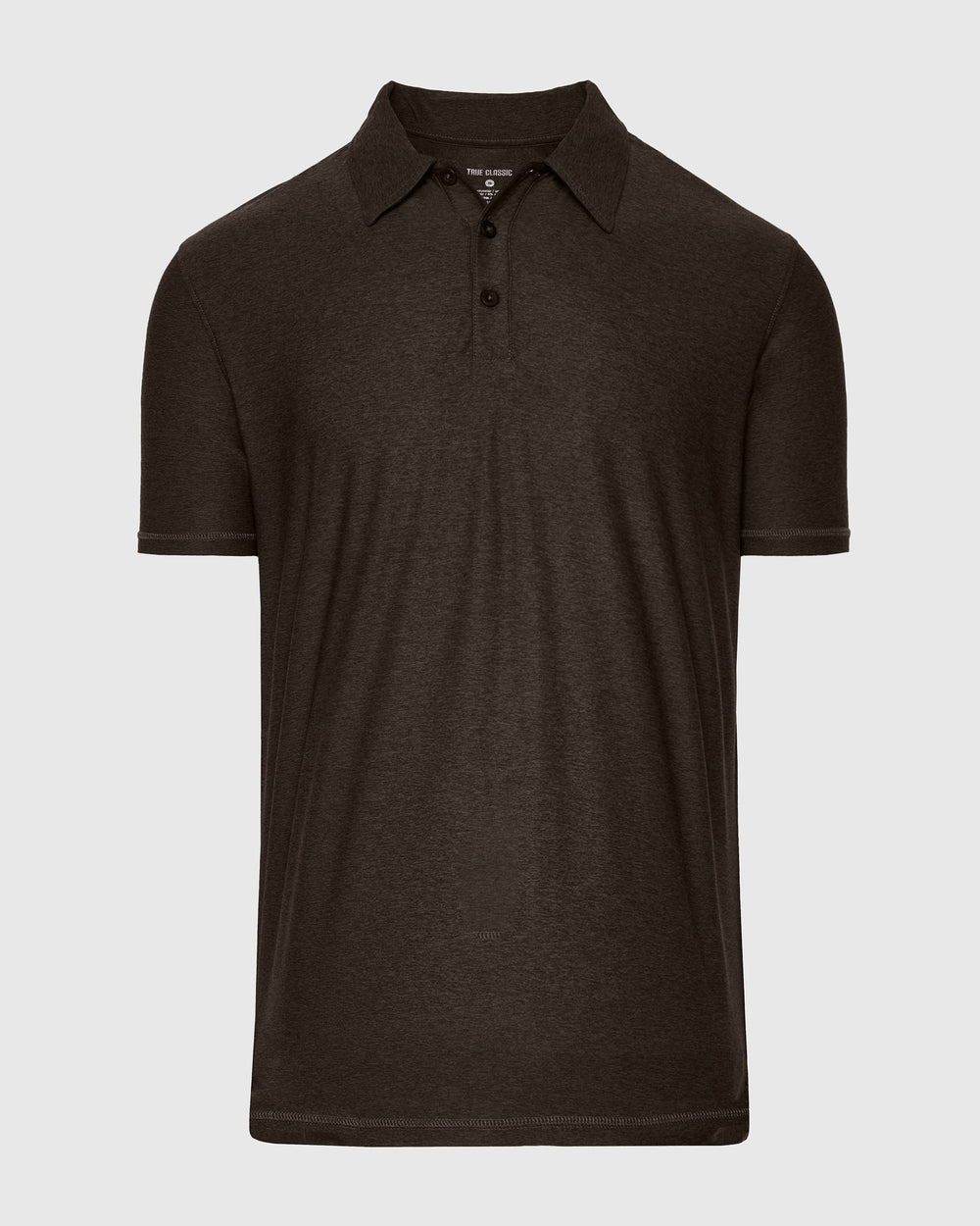 Dark Heather Cocoa Active Short Sleeve Polo