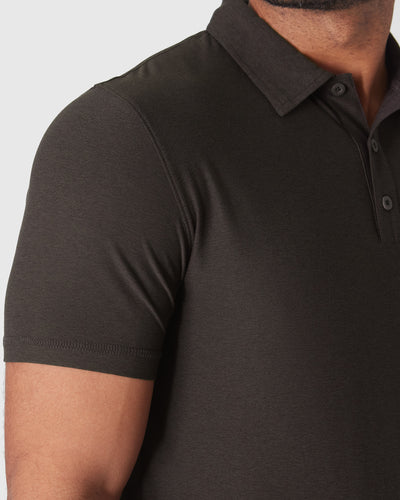 Active Polo - Dark Heather Cocoa