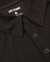 Dark Heather Cocoa Active Polo 2.0 with collar, buttons, and brand label.
