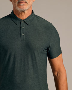 True ClassicDark Heather Forest Active Polo 2.0