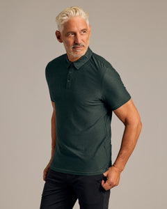 True ClassicDark Heather Forest Active Polo 2.0