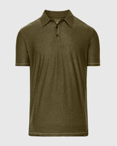 True ClassicDark Heather Pear Active Polo 2.0