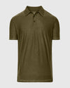 True Classic Men’s Active Short Sleeve Polo with three-button placket.