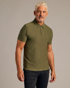 True ClassicDark Heather Pear Active Polo 2.0