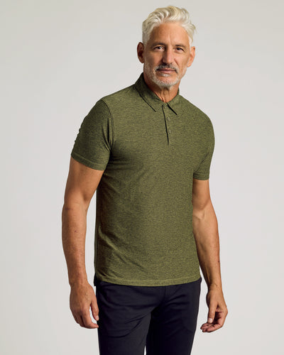 Active Polo - Dark Heather Pear