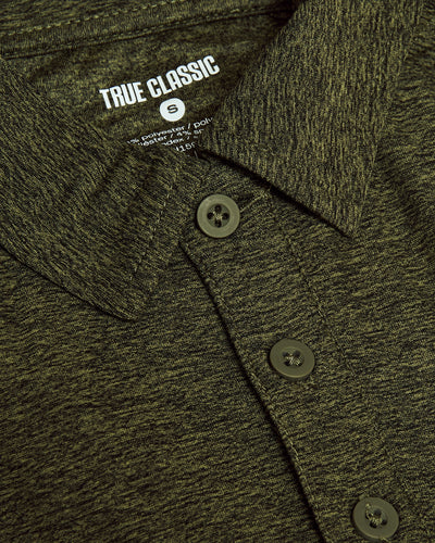 Active Polo - Dark Heather Pear