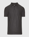Dark Heather Tempest Active Polo 2.0 with classic collar and placket.