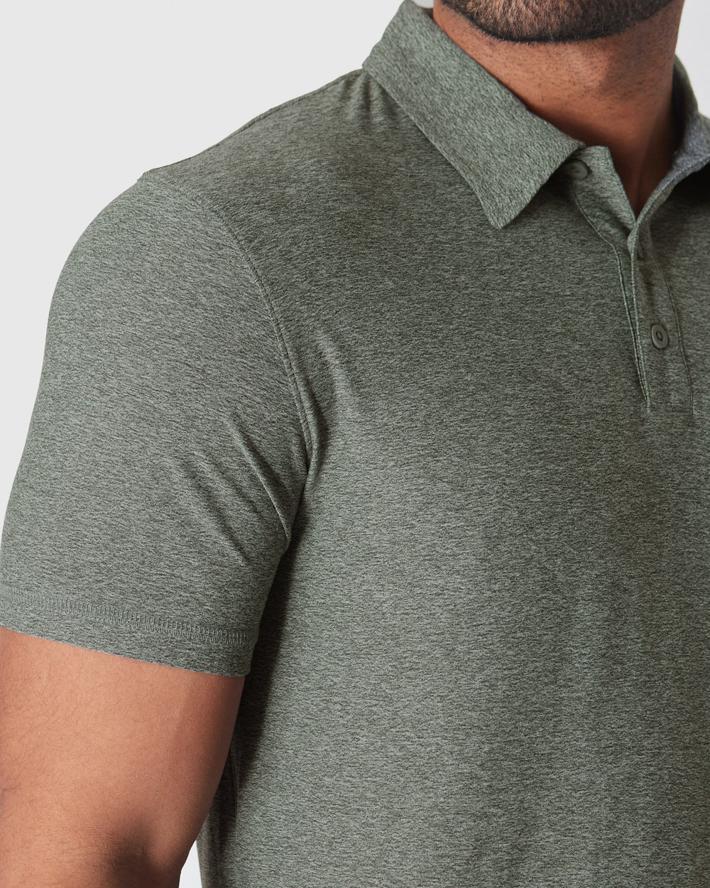 Heather Forest Active Short Sleeve Polo