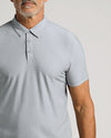 Heather Light Gray Active Polo