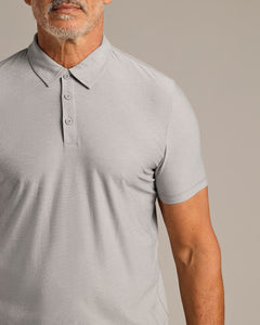 True ClassicLight Heather Gray Active Polo 2.0