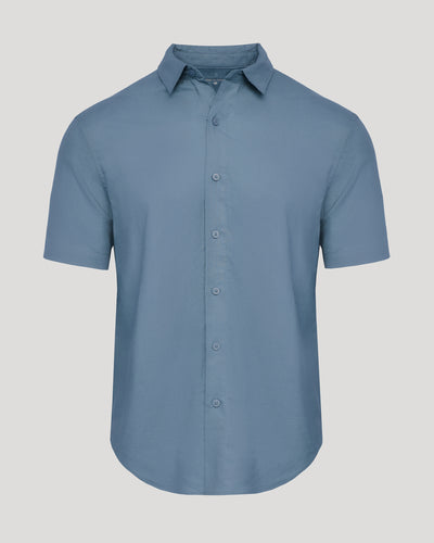 Linen Short Sleeve Shirt - Fiord
