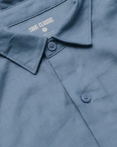 Linen Short Sleeve Shirt - Fiord