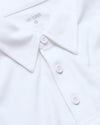 White Premium Pima Polo 7-Pack: close-up of collar, label, buttons.