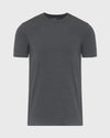 Charcoal Heather Gray Short Sleeve Loungewear Tee against light gray background.