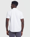 Back view of man in White Short Sleeve Commuter Shirt.