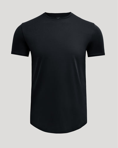 Pima Cotton Blend Crew ‑ Curved Hem