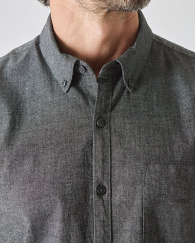Chambray Short Sleeve Shirt - Black Wash
