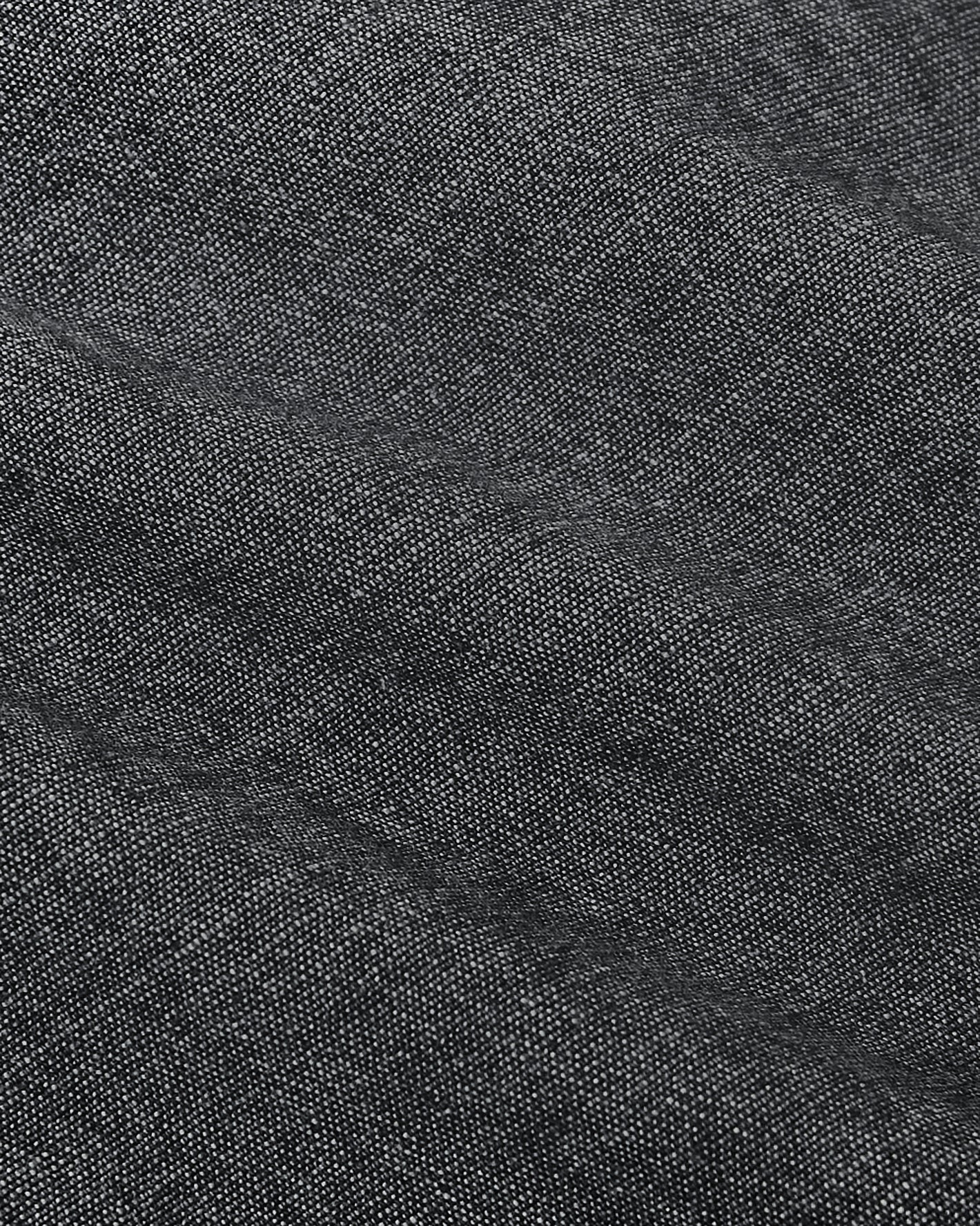 Black Wash Short Sleeve Stretch Chambray Shirt close-up, showing woven texture.