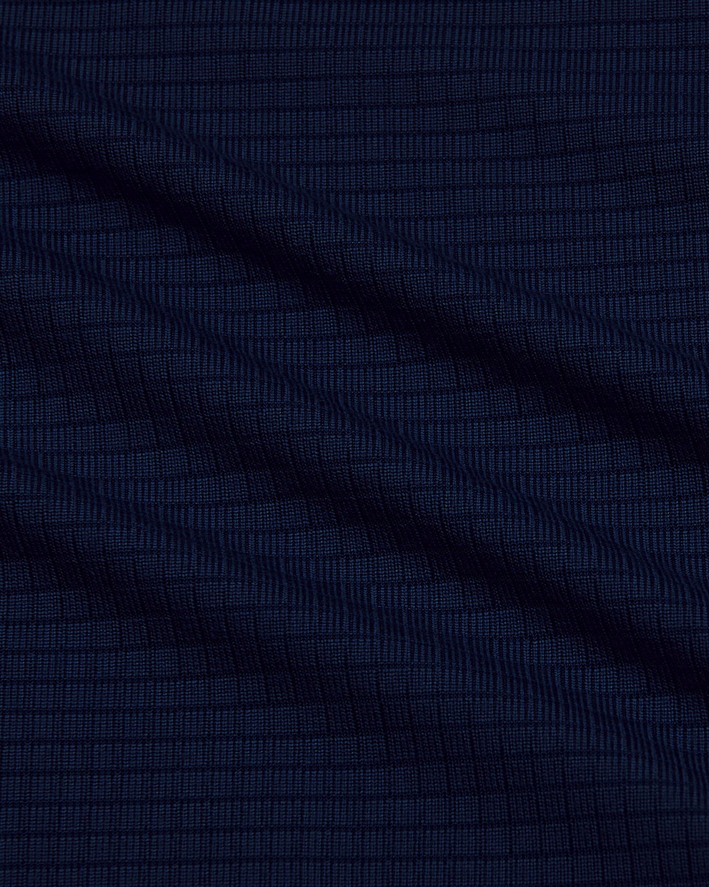 Mesh Active Raglan Tee close-up showing dark navy-blue waffle weave texture.