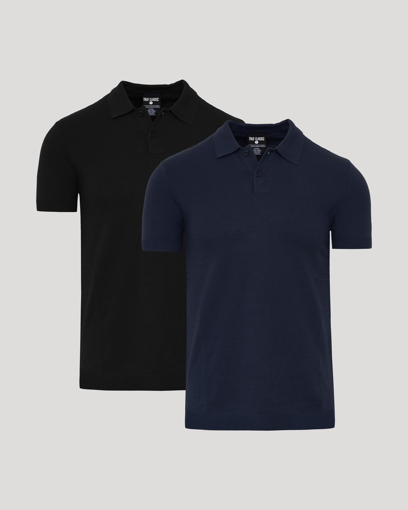 Black & Navy Dressy Polo 2-Pack