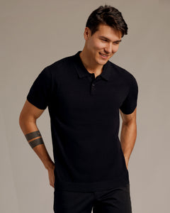 True ClassicBlack Short Sleeve Sweater Polo 2.0